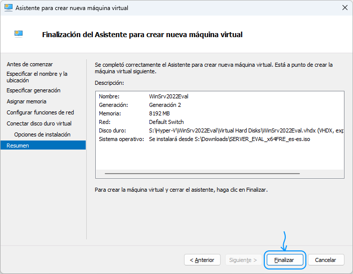 Hyper-V Evaluación Windows Server 2022 09