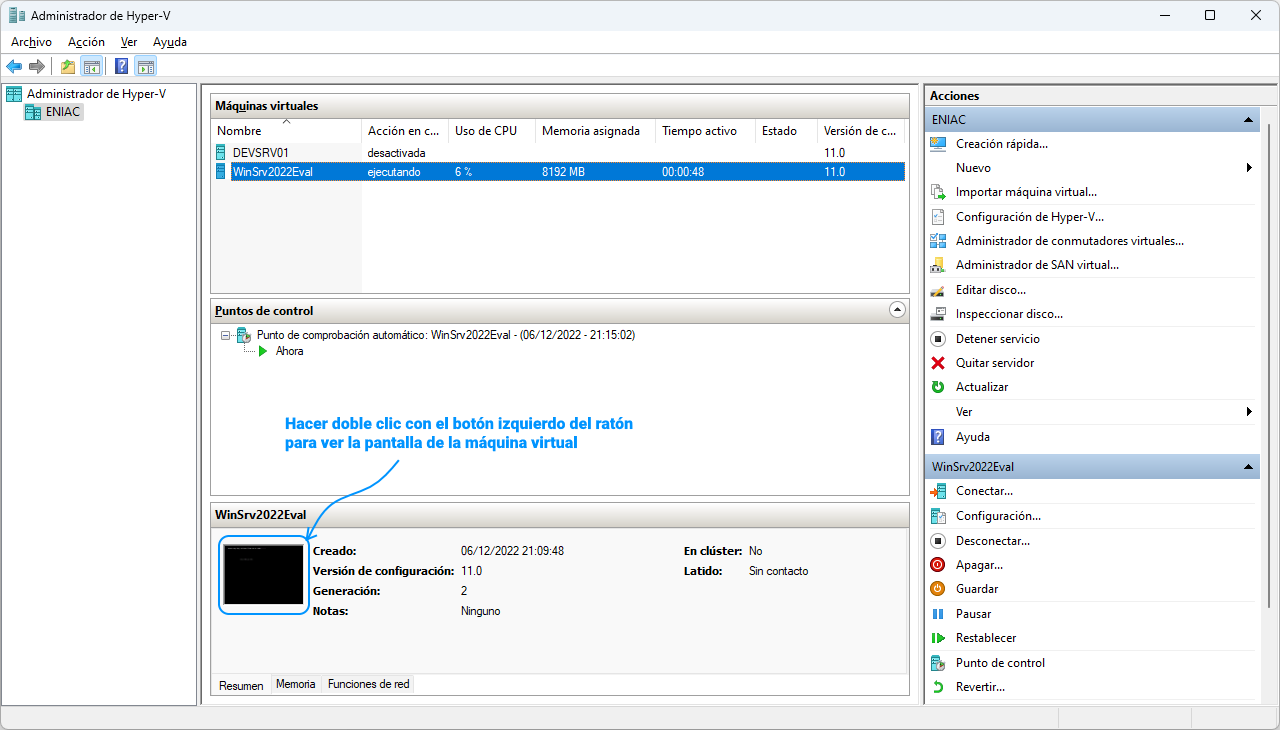 Hyper-V Evaluación Windows Server 2022 11