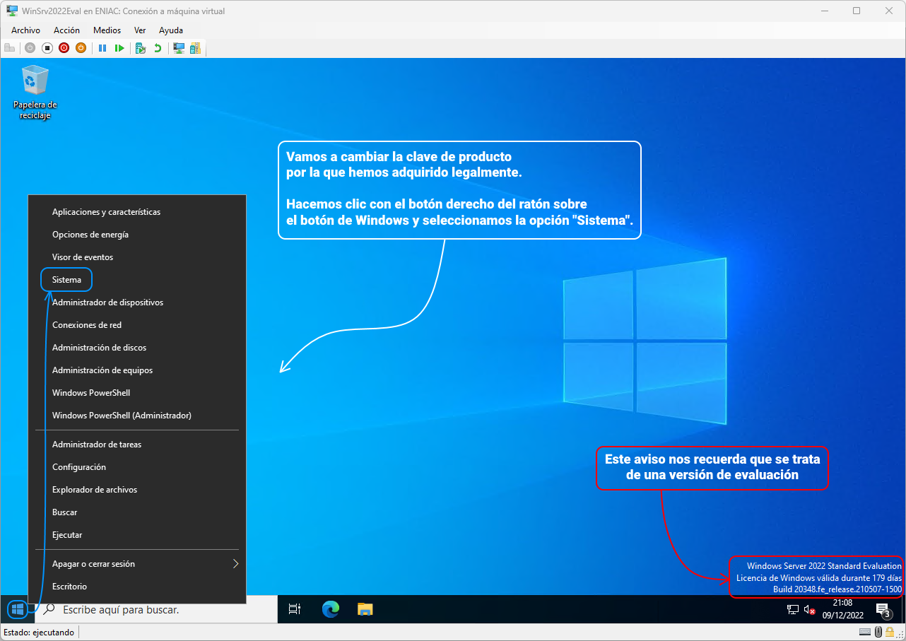 Windows Server 2022 - Convertir de evaluación a comercial - 1