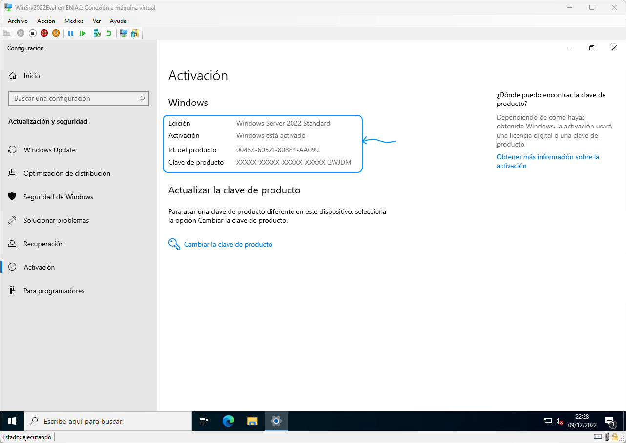 Windows Server 2022 - Convertir de evaluación a comercial - 6