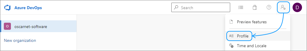 Azure DevOps configurar perfil 1