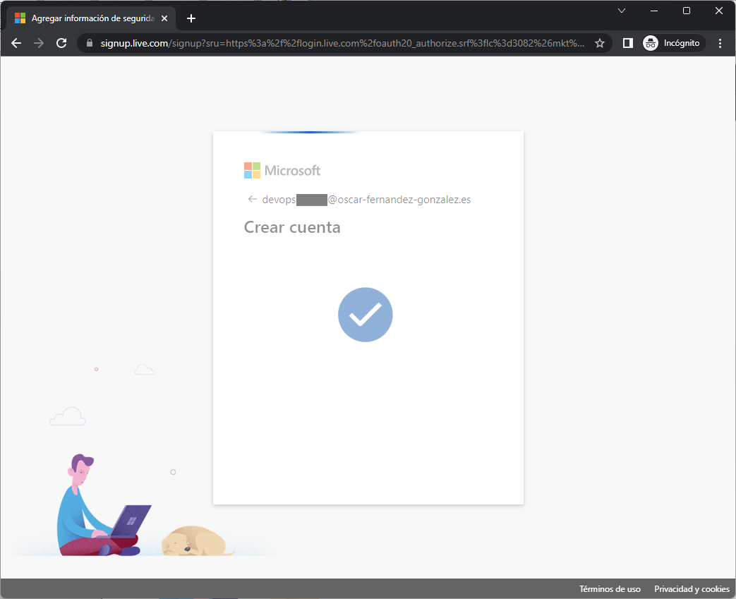 Azure DevOps plan básico gratis: crear cuenta comprobación que no soy robot 3