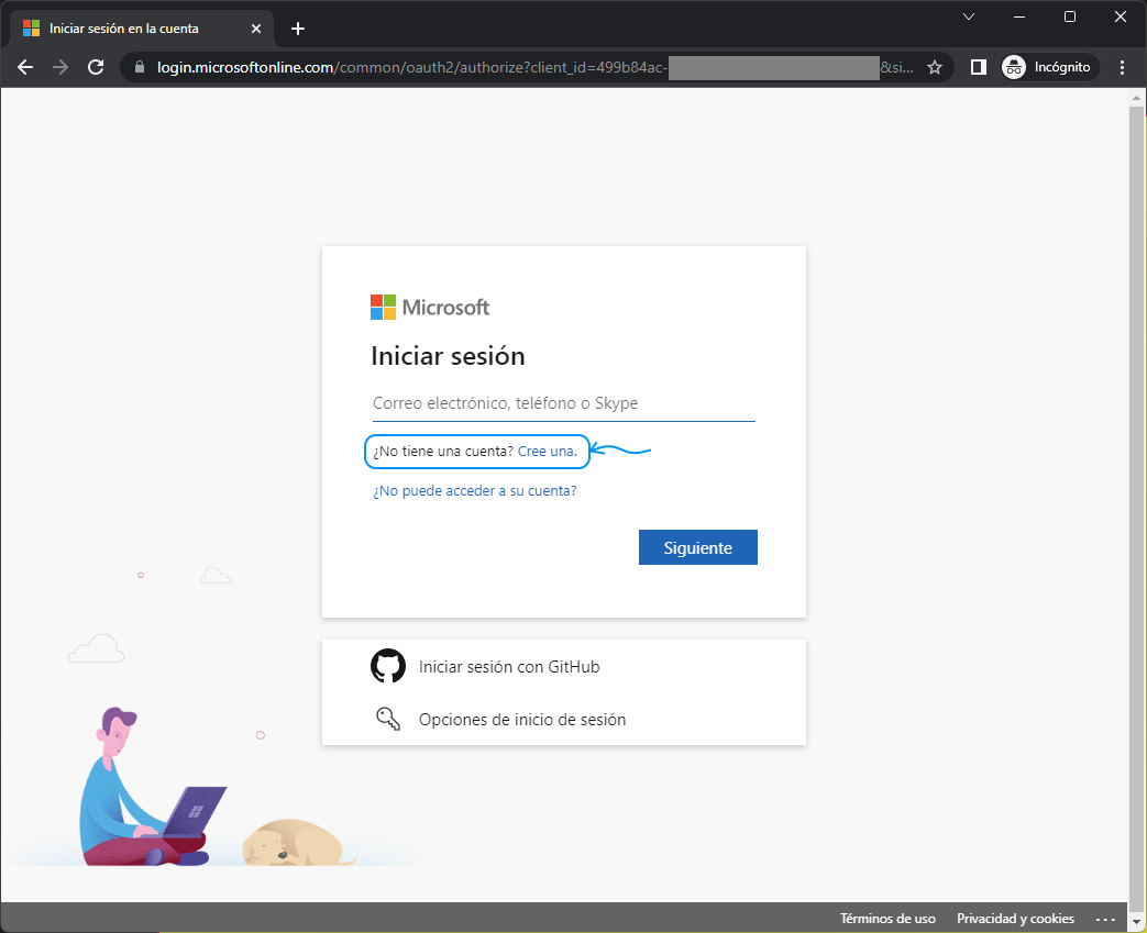 Azure DevOps plan básico gratis: iniciar sesión