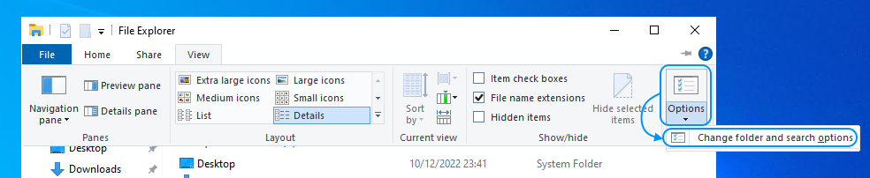 03 File Explorer settings