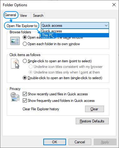 04 File Explorer settings