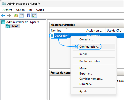 010 Hyper-V - Configuración máquina virtual