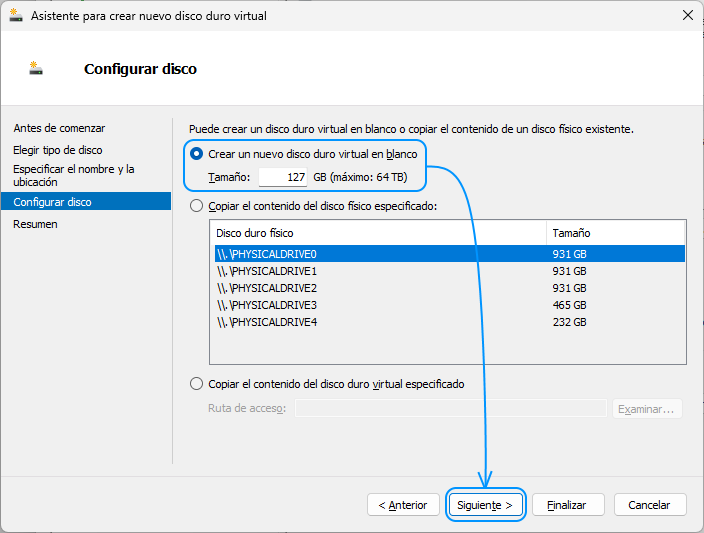 016 Hyper-V - Crear disco virtual para almacenar los programas - Configurar disco