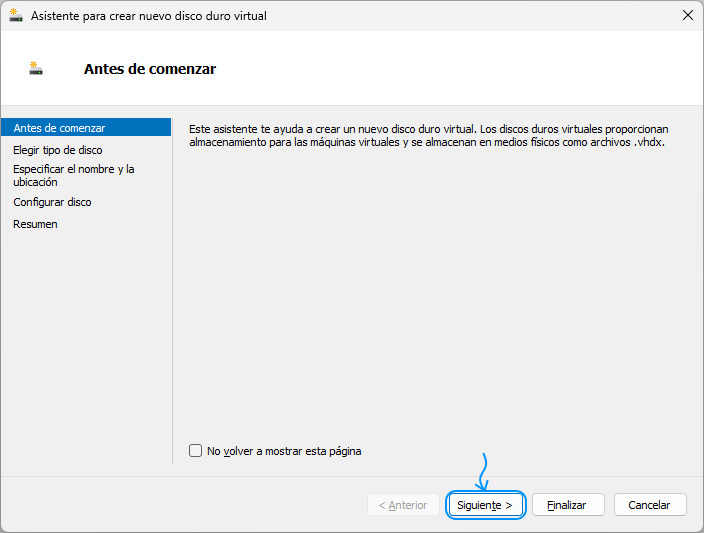 021 Hyper-V - Crear disco virtual para almacenar los temporales - Antes de comenzar