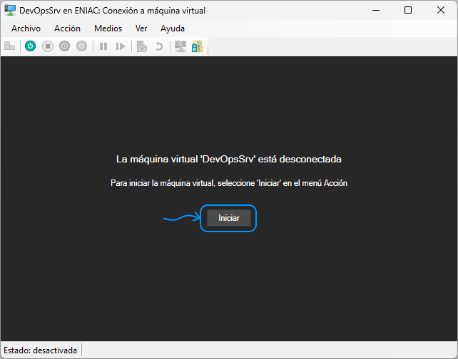 039 Instalación Windows Server 2022 Standard Evaluation - Hyper-V - Iniciar