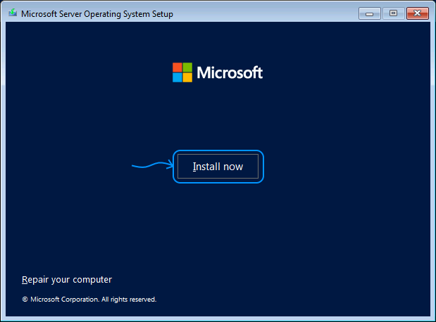 042 Instalación Windows Server 2022 Standard Evaluation - Install now