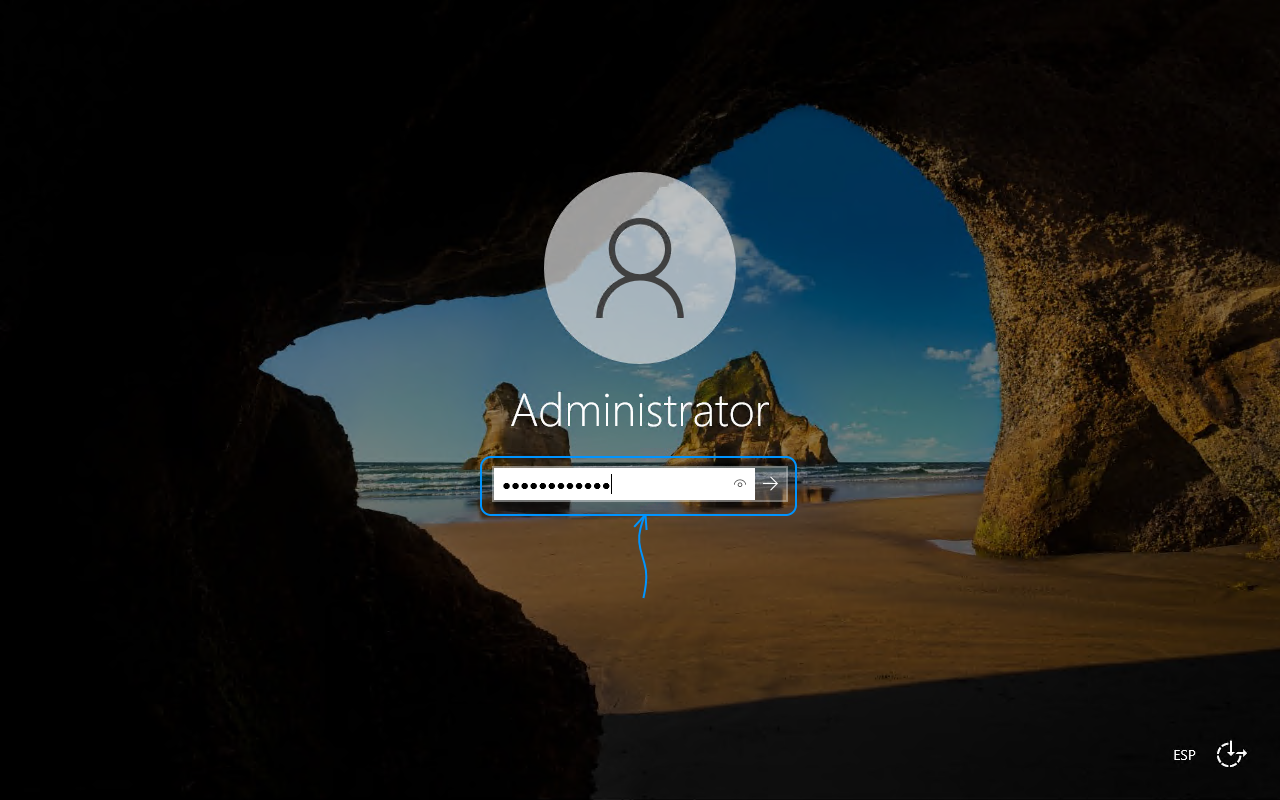 051 Configurar Windows Server 2022 Standard Evaluation - Login