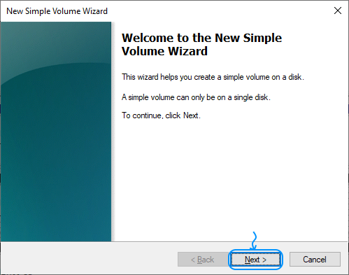 062 Configurar Windows Server 2022 Standard Evaluation - Disk Management - Disk 1 - New Simple Volume Wizard