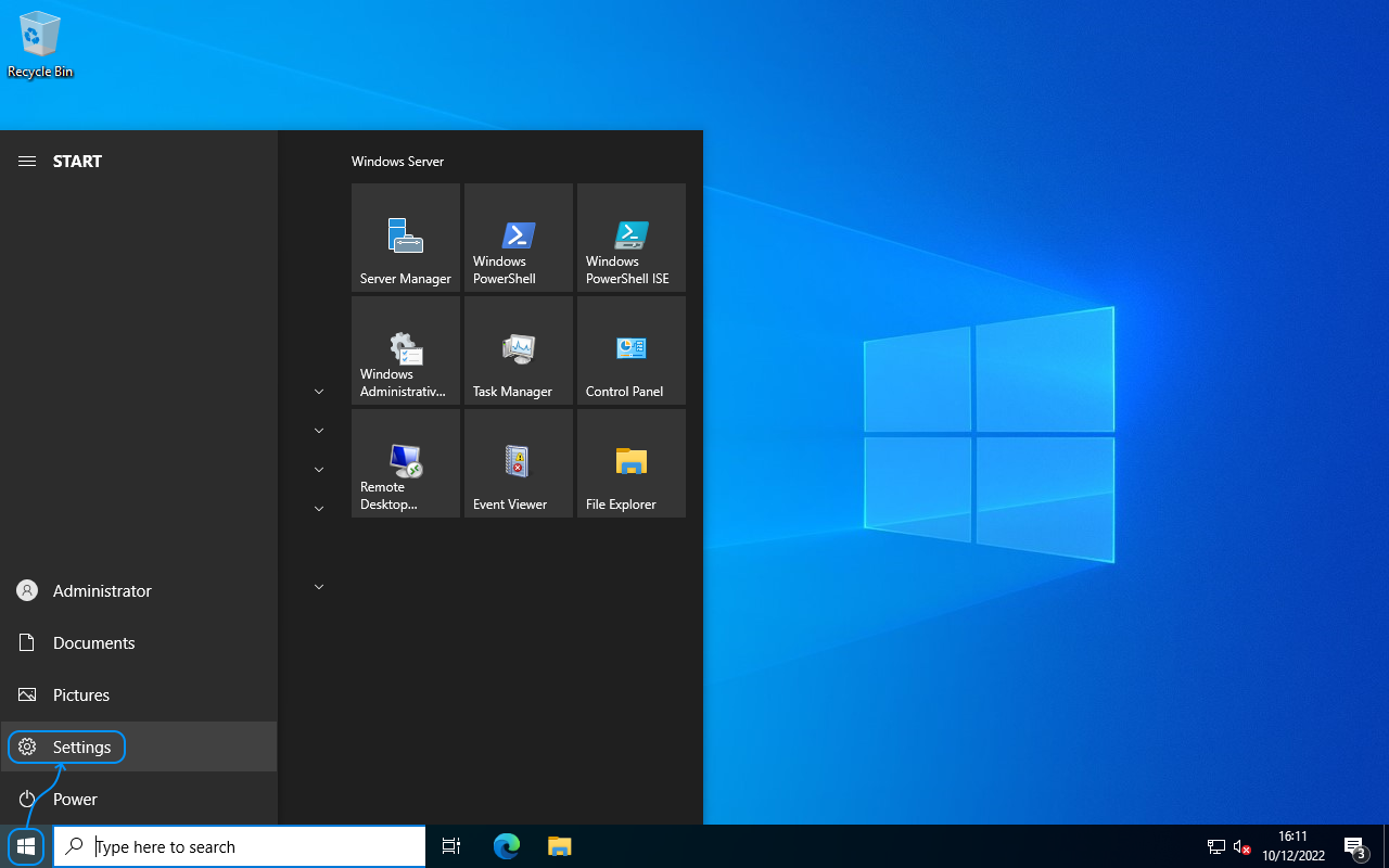082 Configurar Windows Server 2022 Standard Edition - Settings