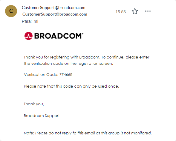 Broadcom registro 2